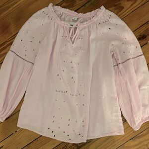 Pretty in pink 🩷 Pale pink peasant top.  Hippy style✌🏼